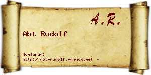 Abt Rudolf névjegykártya