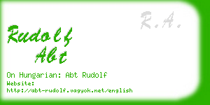 rudolf abt business card